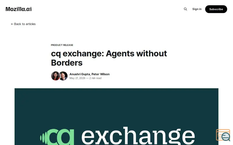 Screenshot of Blog