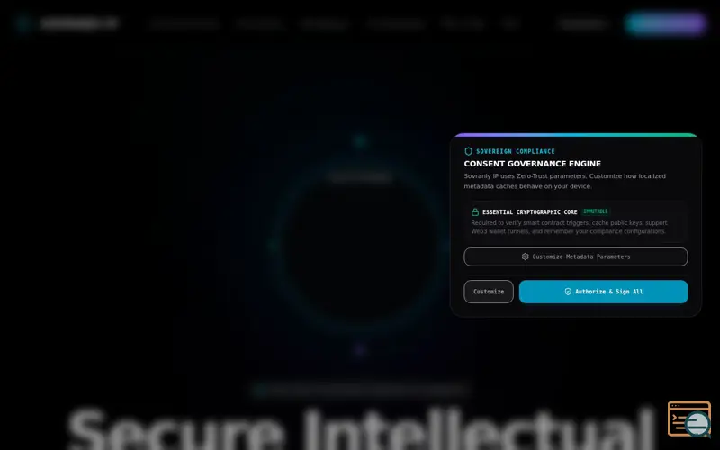 Screenshot of Sovranly IP