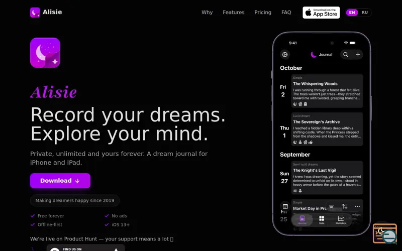 Screenshot of Alisie