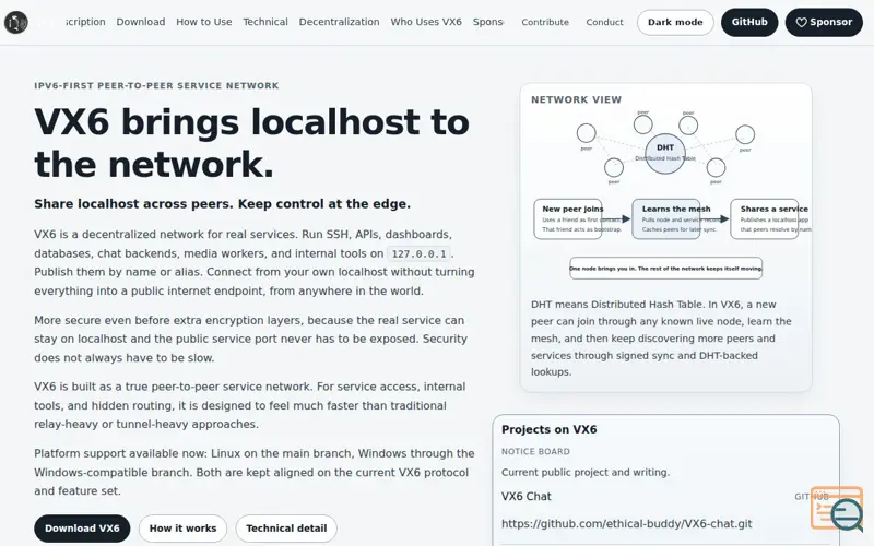 Screenshot of VX6