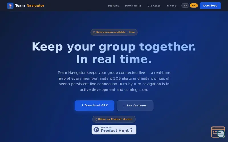 Screenshot of Team Navigator 
