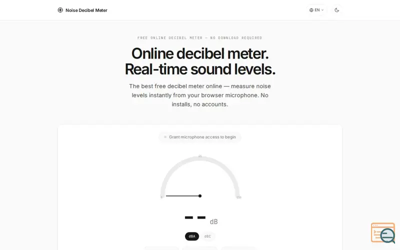 Screenshot of Noise Decibel Meter