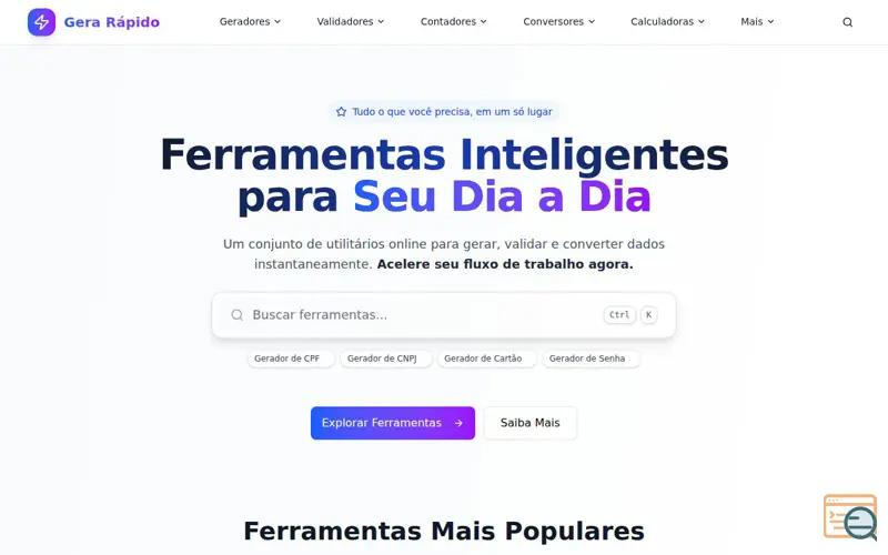 Screenshot of Gera Rápido