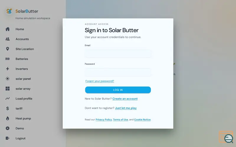 Screenshot of Solar Butter