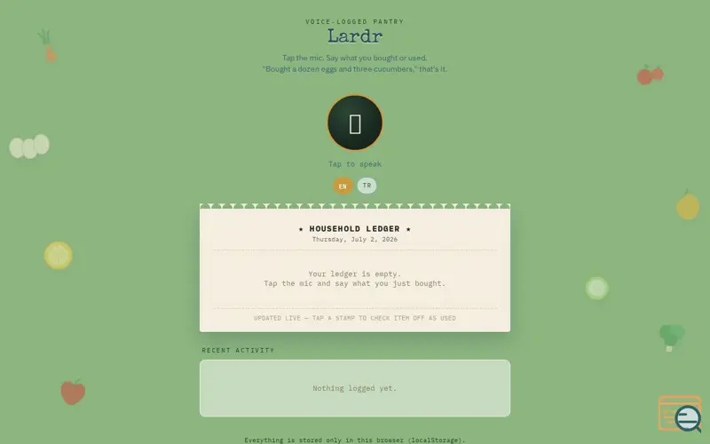 Screenshot of Lardr 