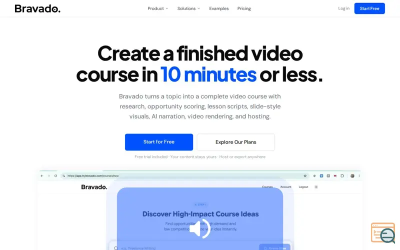 Screenshot of Bravado AI, a launch using Wouter