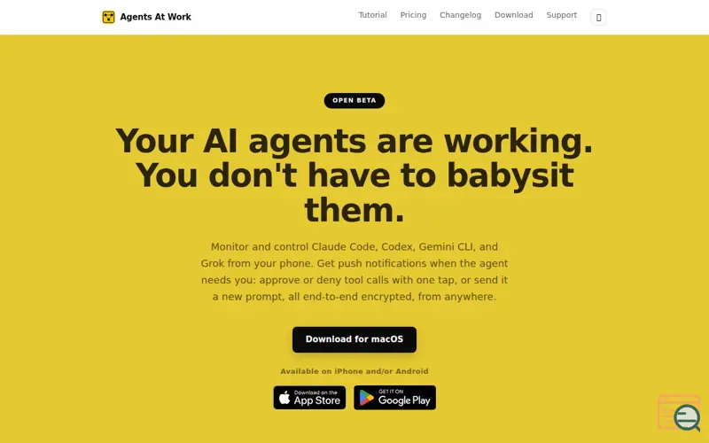 Screenshot of Agents At Work