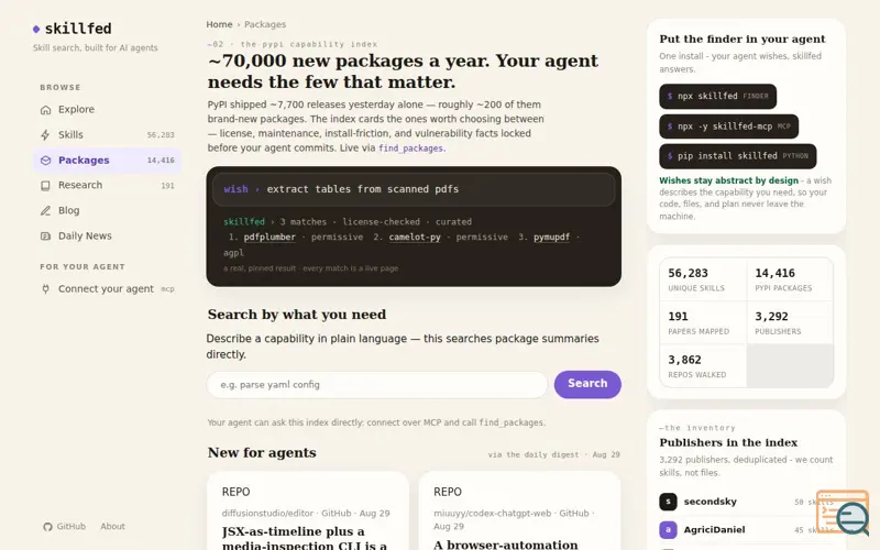 Screenshot of Skillfed