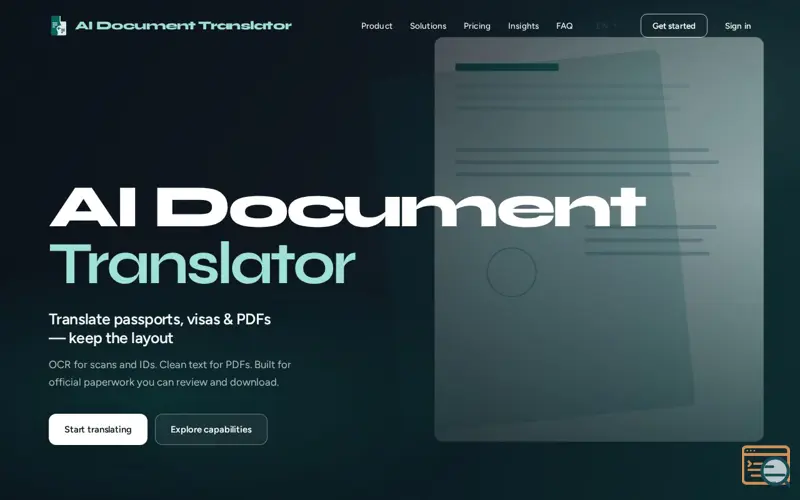 Screenshot of GetKit AI Document Translator