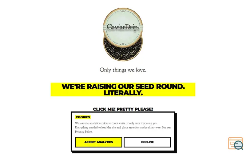 Screenshot of CaviarDrip, a launch using TanStack Start