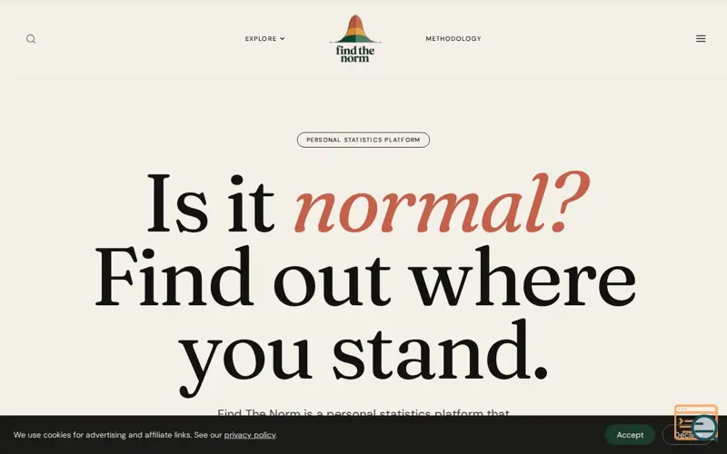 Screenshot of FindTheNorm