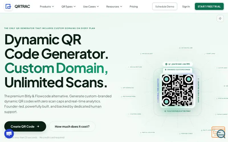Screenshot of QRTRAC