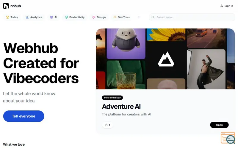 Screenshot of NNhub