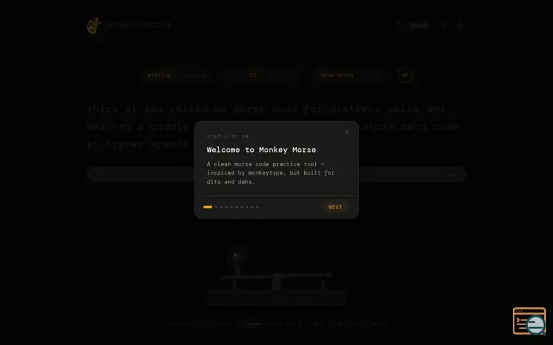 Screenshot of Monkey Morse