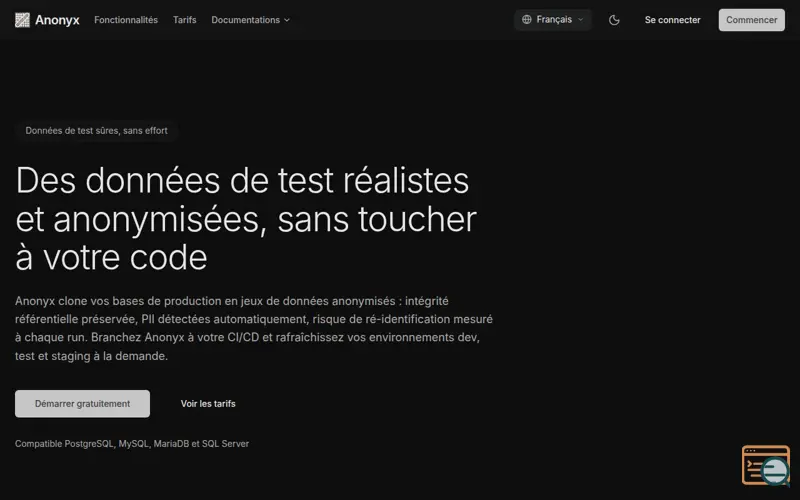 Screenshot of Anonyx