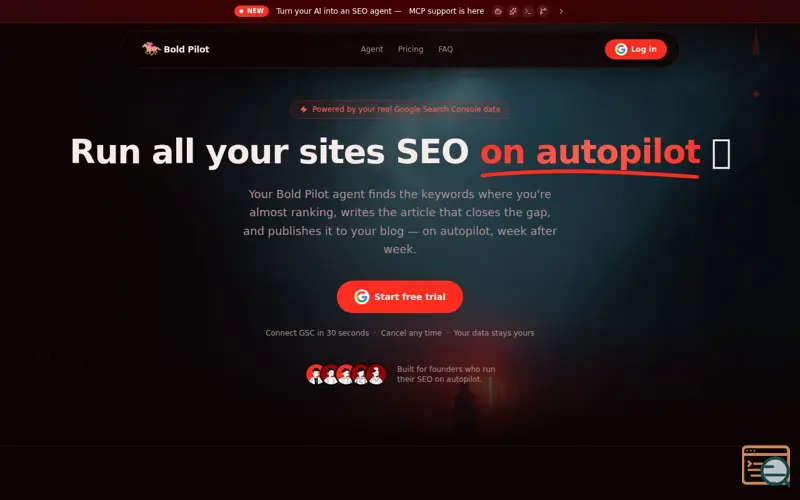 Screenshot of Boldpilot