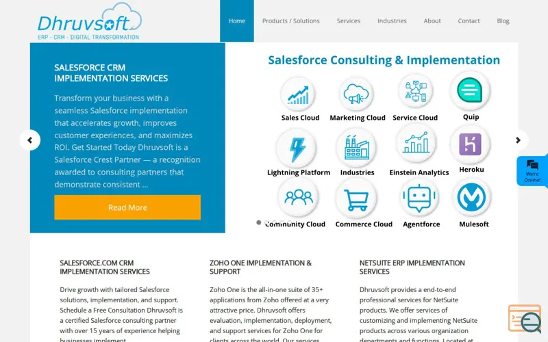 Screenshot of DhruvsoftOffshore partner for Salesforce
