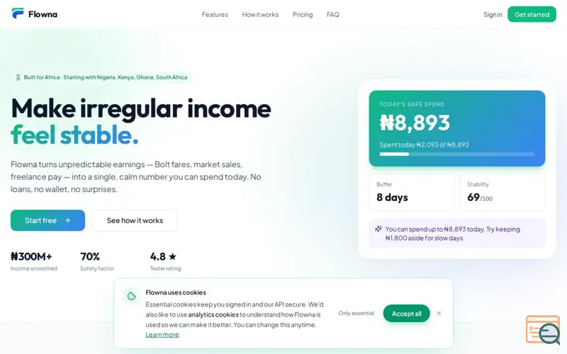 Screenshot of Flowna