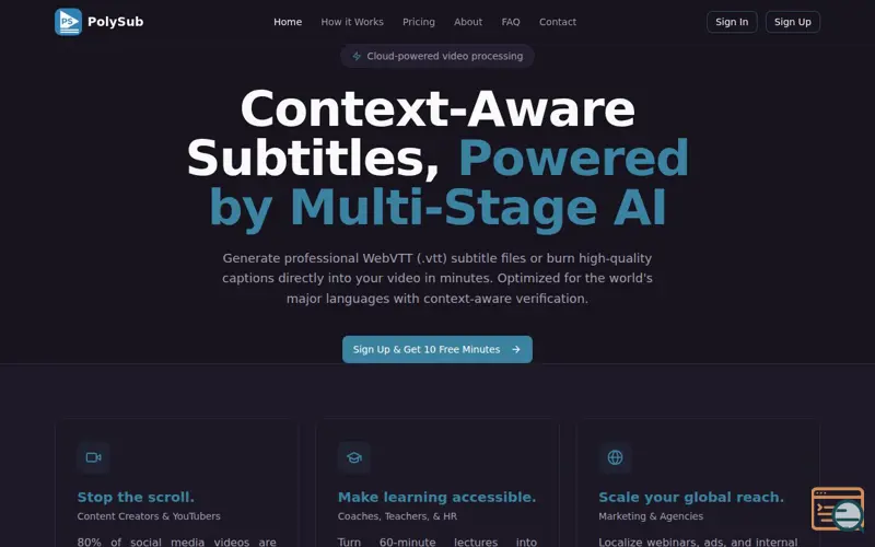Screenshot of PolySub
