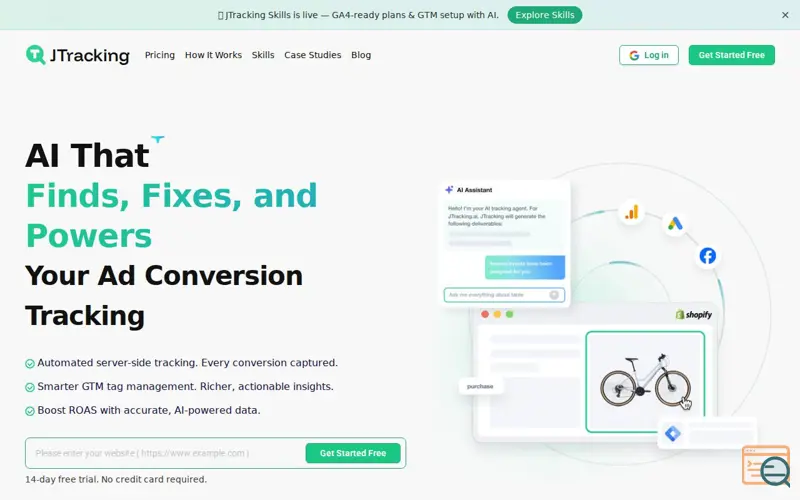 Screenshot of JTracking