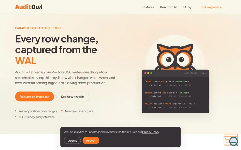 Screenshot of AuditOwl