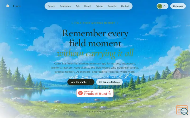 Screenshot of Cairn