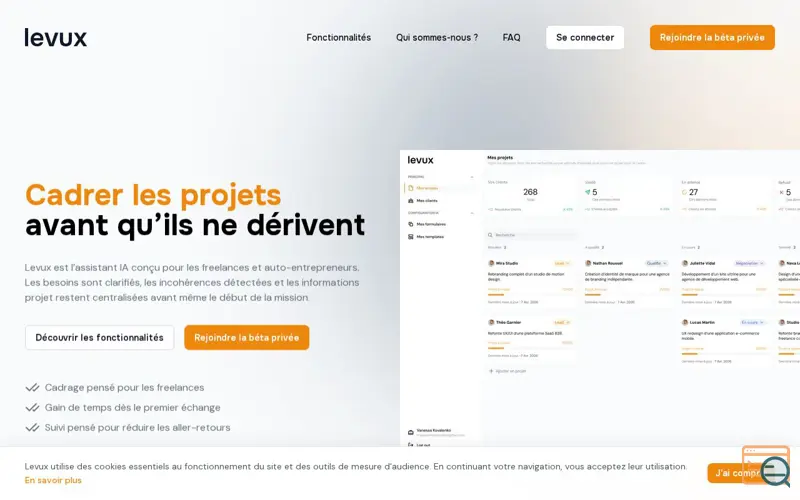 Screenshot of Levux