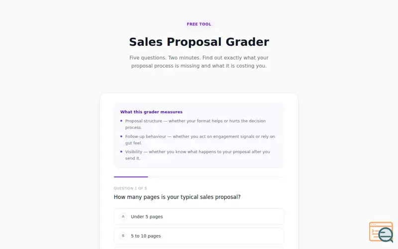 Screenshot of Proposal Grader