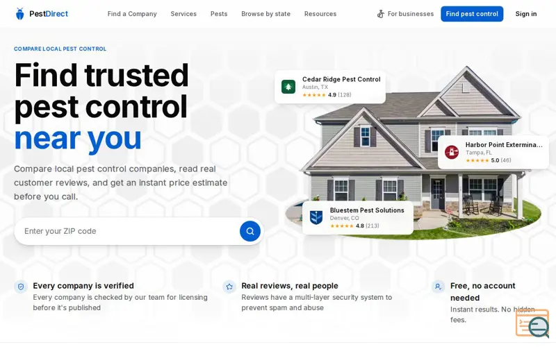 Screenshot of Pestdirect