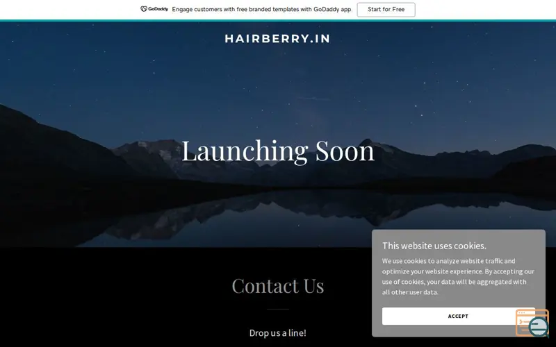 Screenshot of Hairberry, a launch using GoDaddy Website Builder
