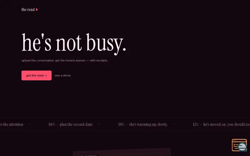 Screenshot of the read