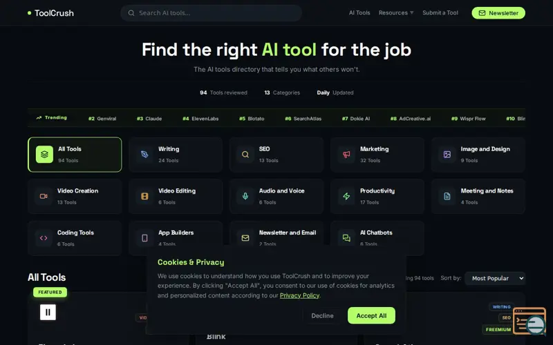Screenshot of ToolCrush