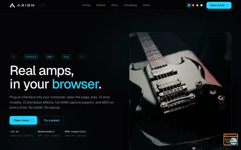 Screenshot of Axion