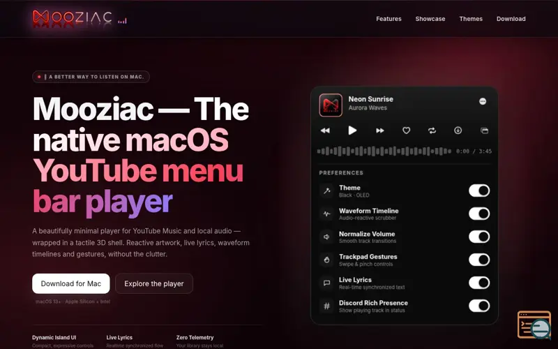 Screenshot of Mooziac