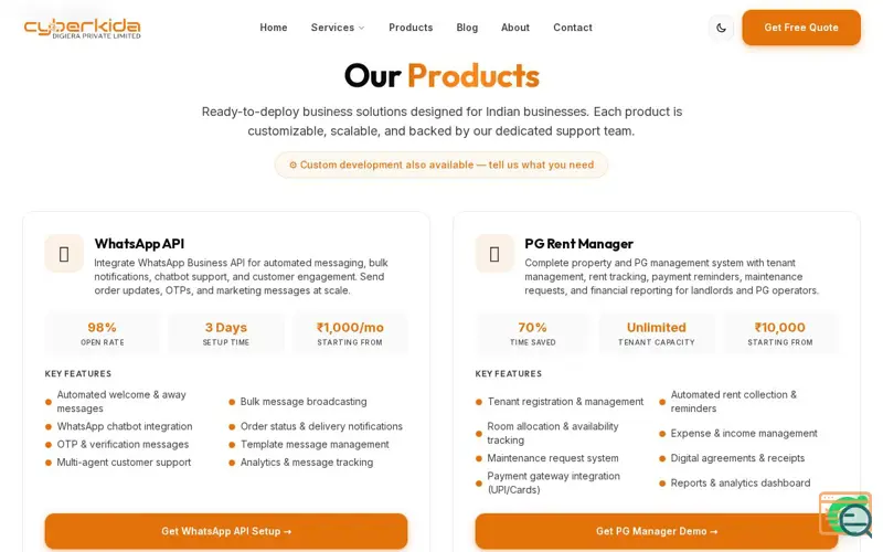 Screenshot of Cyberkida Digiera Private Limited