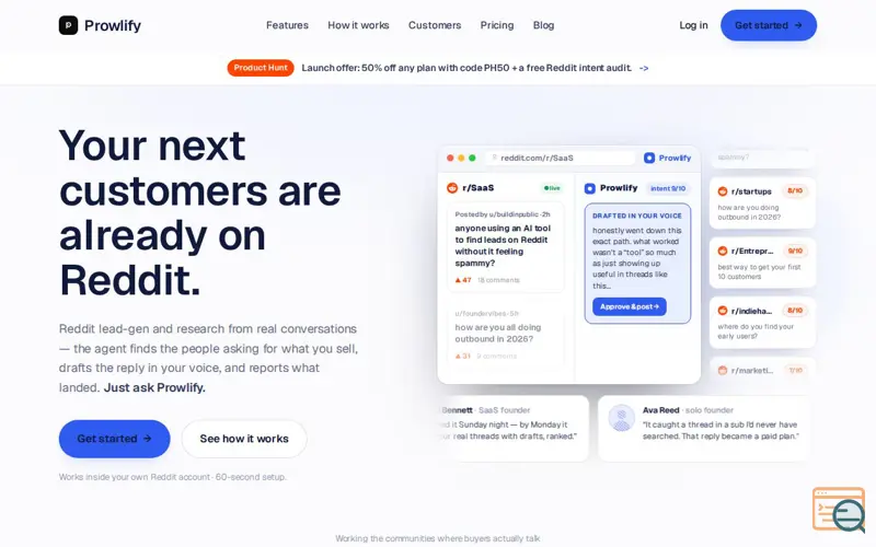Screenshot of Prowlify