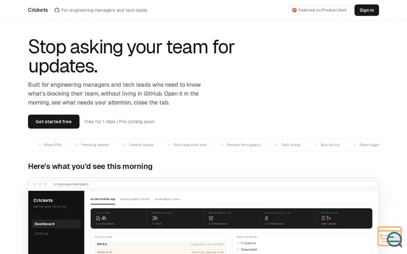 Screenshot of Crickets