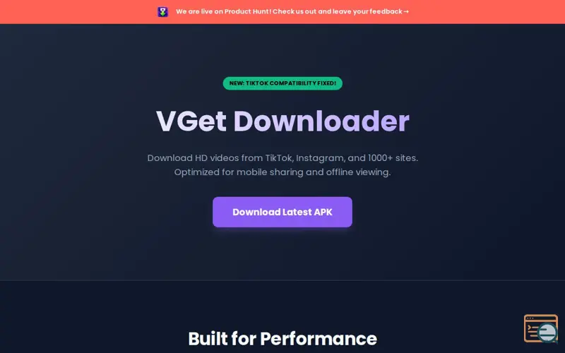 Screenshot of VGet