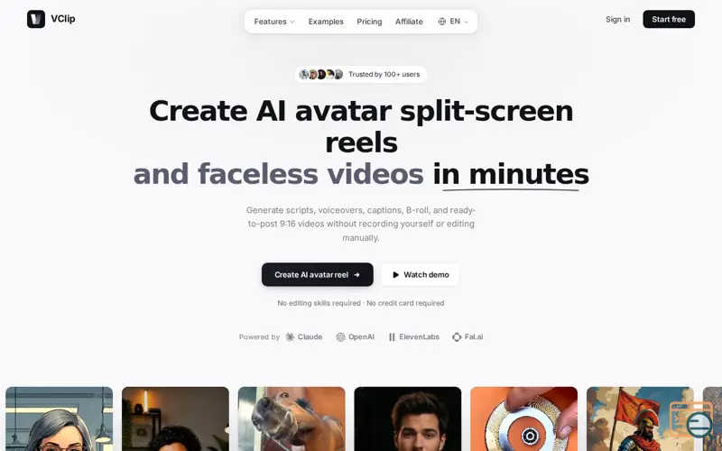 Screenshot of VClip