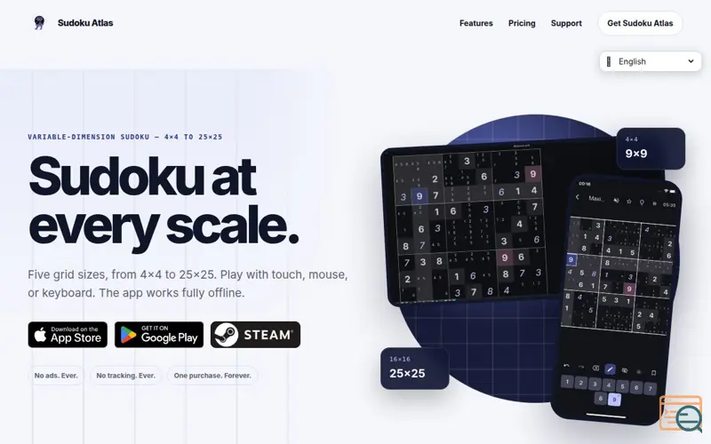 Screenshot of Sudoku Atlas
