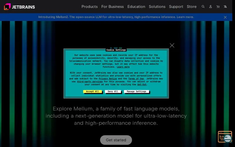 Screenshot of Mellum by JetBrains