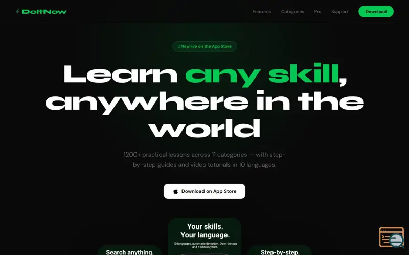 Screenshot of DoItNow — Learn Any Skill, Anywhere