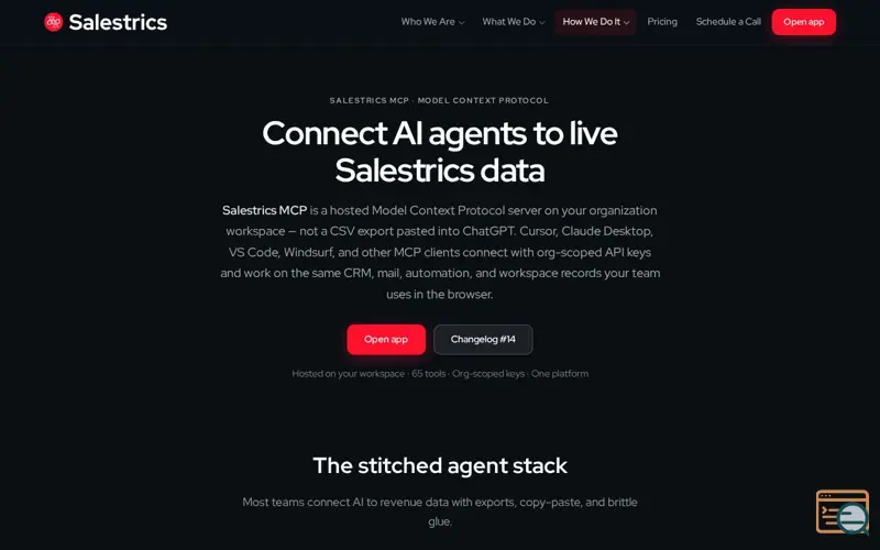 Screenshot of Salestrics MCP, a launch using FxTwitter