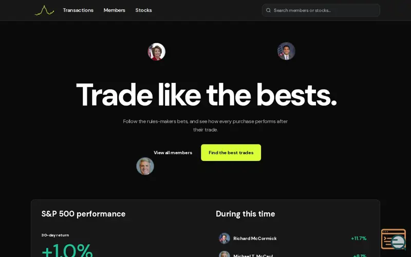 Screenshot of Capitolisation, a launch using Congress.gov