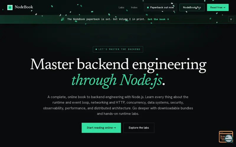 Screenshot of NodeBook