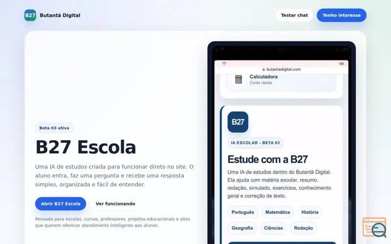 Screenshot of B27 Escola