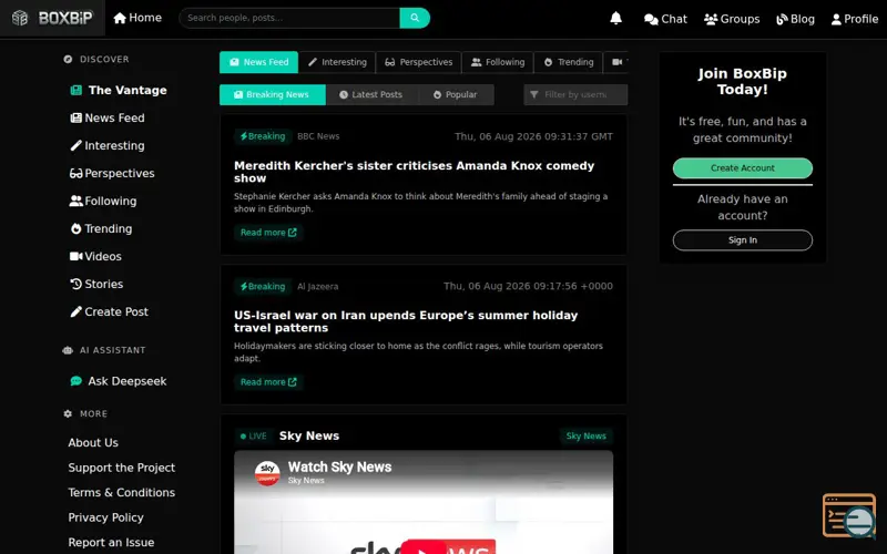 Screenshot of BoxBip