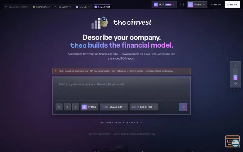 Screenshot of theoinvest