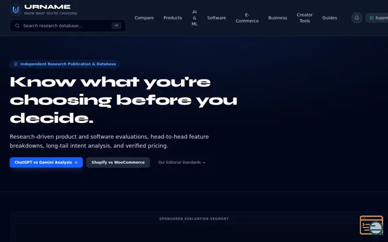 Screenshot of URNAME