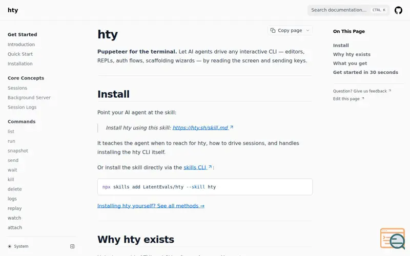 Screenshot of Hty